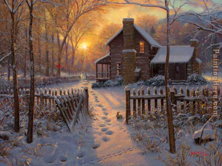 Thomas Kinkade welcome winter